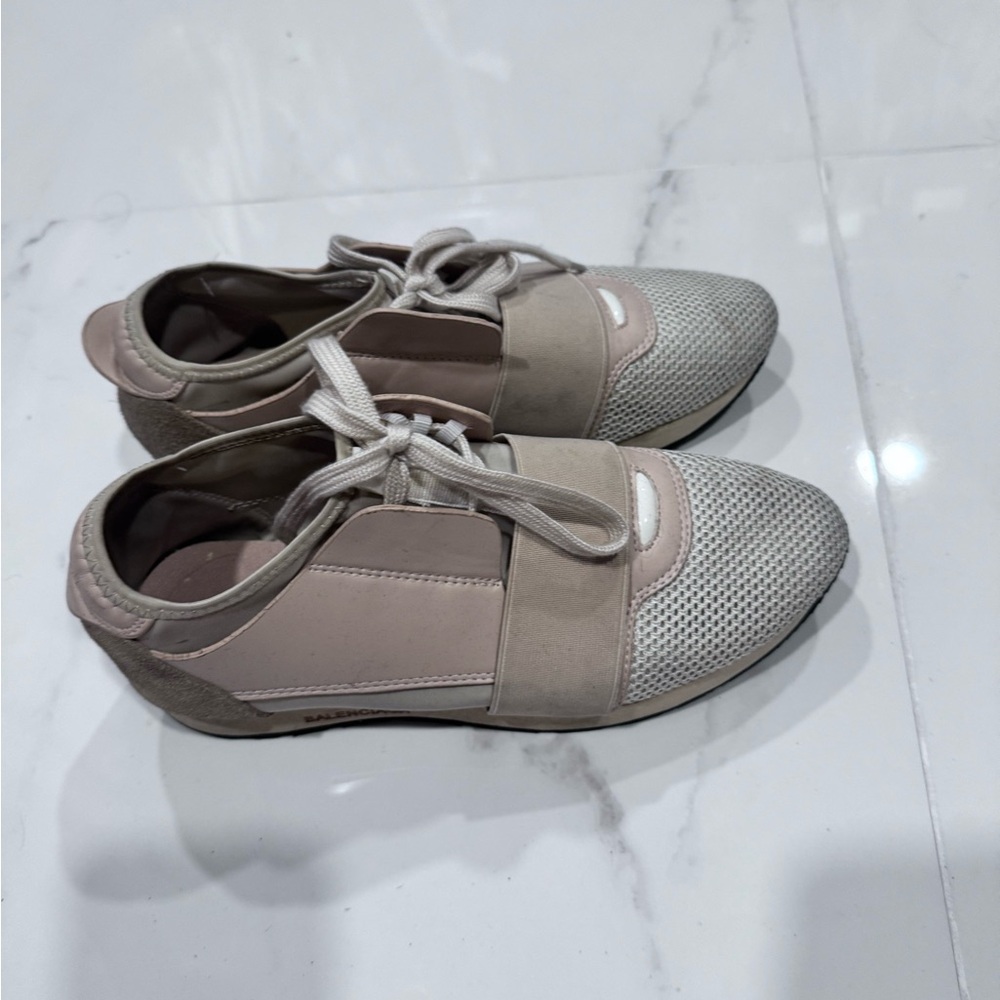 Balenciaga sneakers. Super cute. Light pink and cream!